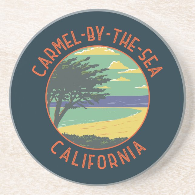 Posavasos El retro de Carmel-by-the-Sea California con probl (Frente)