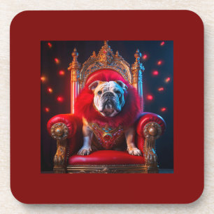 Posavasos El Rey Winnie El Bulldog En Su Trono