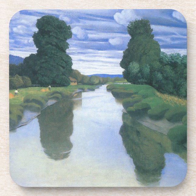 Posavasos El río en Berville por Felix Vallotton, Bella Arte (Frente)