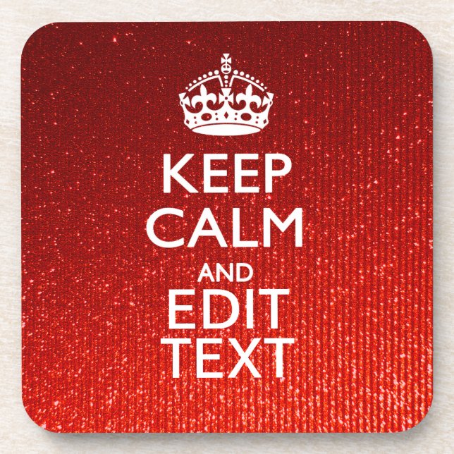 Posavasos El rojo festivo mantiene la calma para tu texto (Frente)