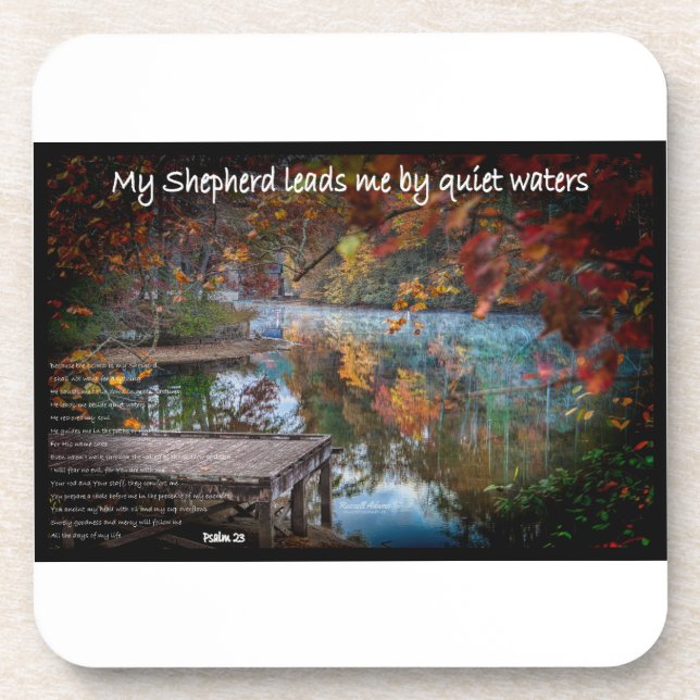 Posavasos El salmo 23 en un tapiz (Frente)