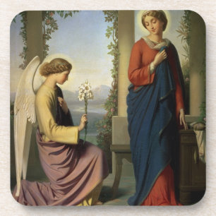 Posavasos El saludo angelical, o el anuncio, 1860