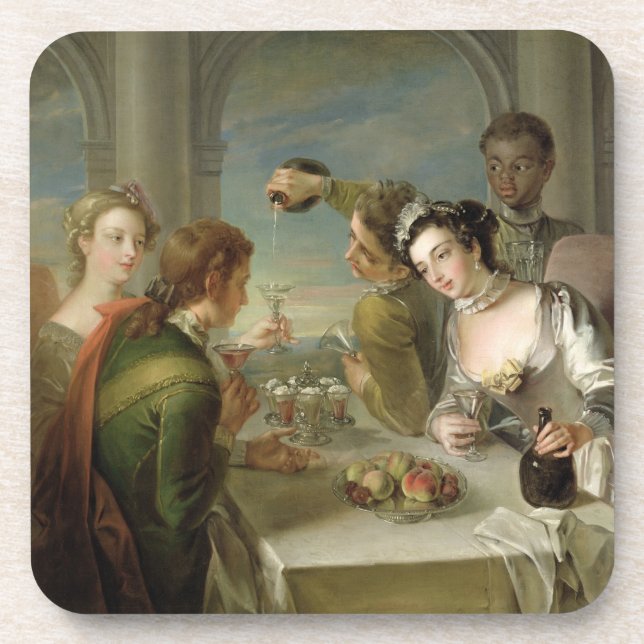 Posavasos El sentido del gusto, c.1744-47 (aceite en lona) (Frente)