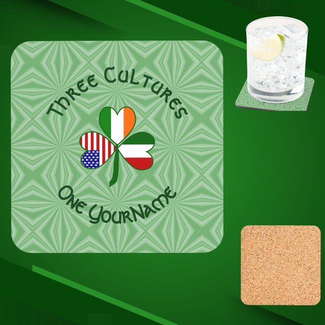 Posavasos El Shamrock americano italiano personalizado (Subido por el creador)