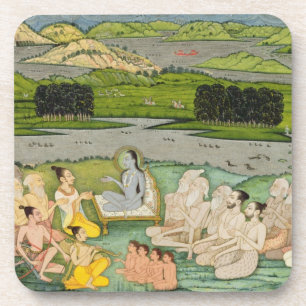 Posavasos El Shuku sabio Deva que se dirige al rey Parikshit