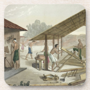 Posavasos El taller de la carpintería en Kupang, Timor,