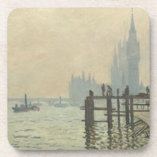 Posavasos El Támesis debajo de Westminster por Claude Monet