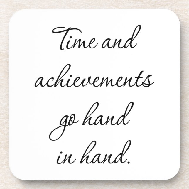 Posavasos El Tiempo Y Los Logros Duros Atractivos Plásticos (Frente)