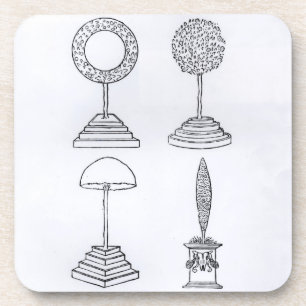 Posavasos El Topiary diseña, de "Hypnerotomachia Poliphili"