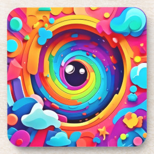 Posavasos El torbellino de la imaginación colorida
