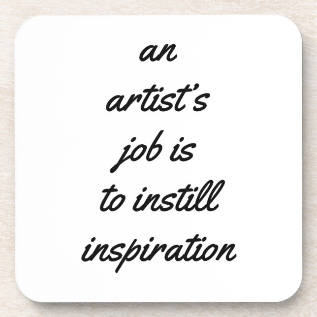Posavasos El trabajo de un artista es una dura montaña de pl (Frente)
