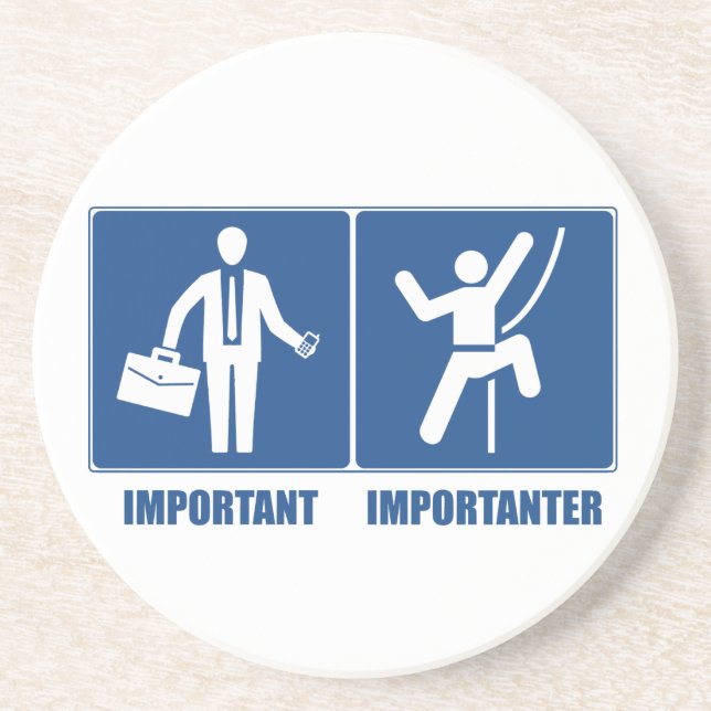 Posavasos El Trabajo Es Importante, Escalar Es Importante (Frente)
