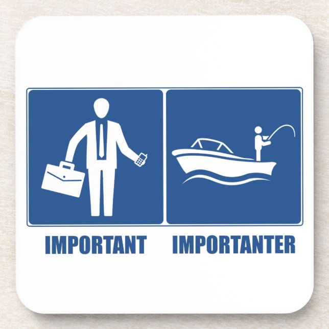 Posavasos El Trabajo Es Importante, La Pesca Es Importante (Frente)