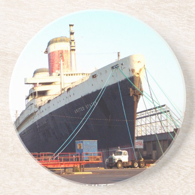 Posavasos El transatlántico estadounidense SS (Frente)