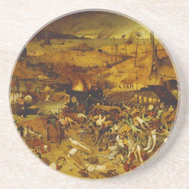 Posavasos El triunfo de la muerte de Pieter Bruegel, el anci (Frente)