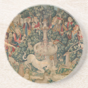Posavasos El Unicornio se encuentra, el tapiz medieval