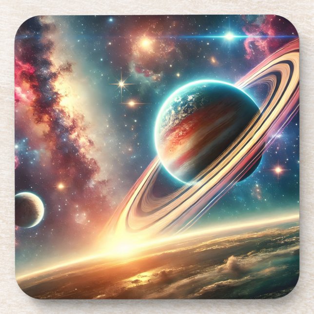 Posavasos El universo de las copas de bebidas temáticas (Frente)