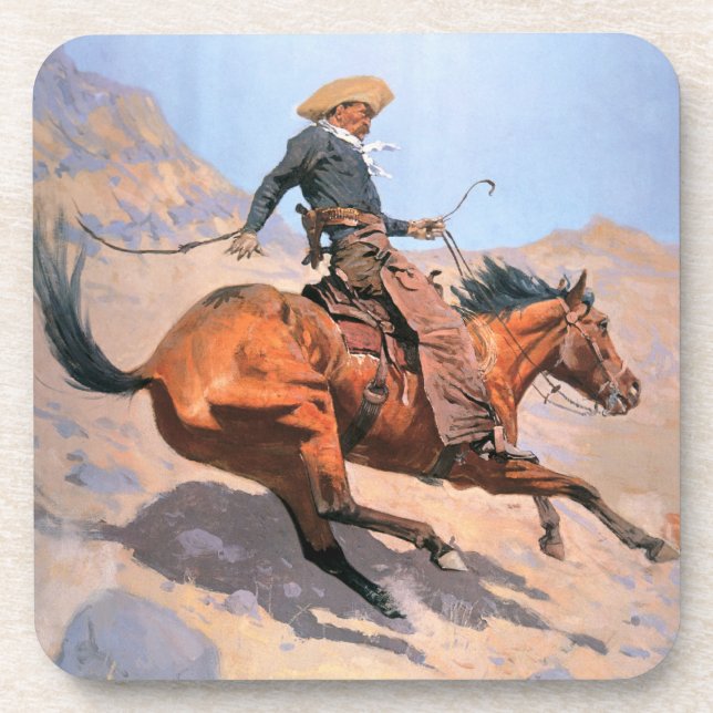 Posavasos El vaquero (aceite en lona) (Frente)
