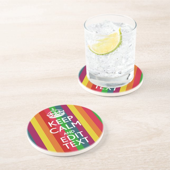 Posavasos El Vibrante Arcoiris Mantiene La Calma Y Su Person (Lado)