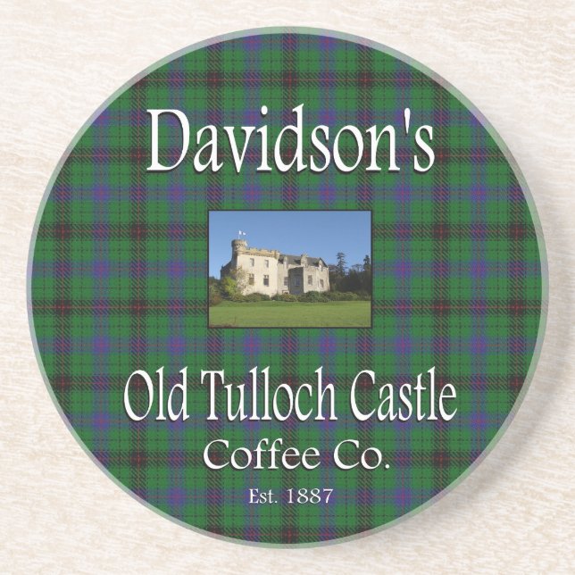 Posavasos El viejo castillo Tulloch de Davidson, Coffee Co. (Frente)