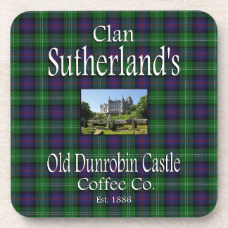 Posavasos El viejo Dunrobin Castle Coffee Co. de Clan Suther