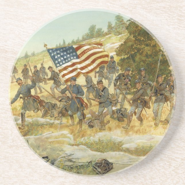 Posavasos El vigésimo Maine de H. Charles McBarron (Frente)