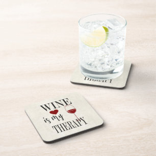 Posavasos El Vino Es Mi Baterapia Terapéutica