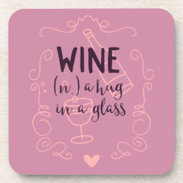 Posavasos El vino gracioso es un abrazo en un vaso