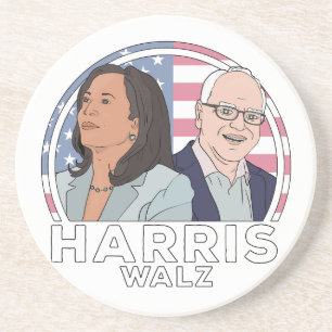 Posavasos Elección de Harris Walz