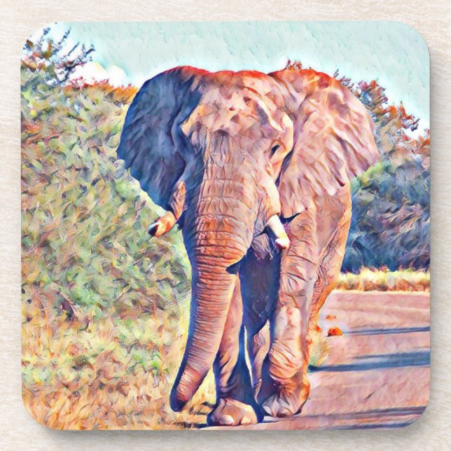 Posavasos elefante acuarell (Frente)