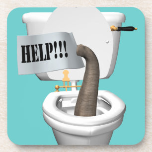 Posavasos Elefante Atrapado En El Baño