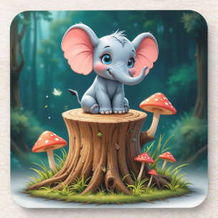 Posavasos Elefante bebé de dibujos animados adorable