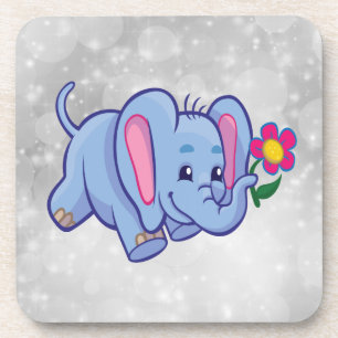 Posavasos Elefante de dibujos animados lindo