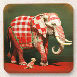 Posavasos Elefante Rosa Y Punto De Polka Chihuahua