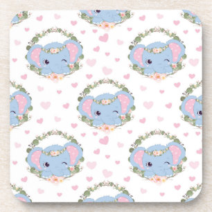 Posavasos Elefante Y Tatuaje De Flor