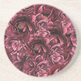 Posavasos Elegancia de flores de Borgoña