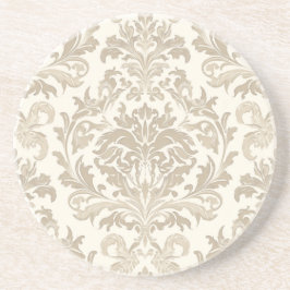 Posavasos Elegancia de Marfil Barroco Damasco Clásico Antigu