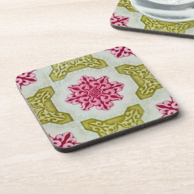 Posavasos Elegancia decorativa Flor victoriana clásica (Lado Izquierdo)