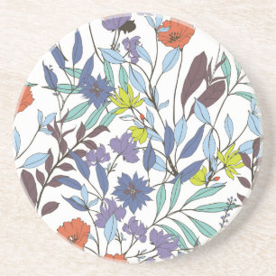 Posavasos Elegancia Floral, Antecedentes Vintage Abstracto.