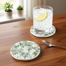 Posavasos Elegancia floral de jazmín suave