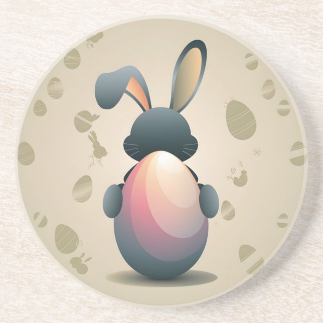 Posavasos Elegancia minimalista de Pascua (Frente)