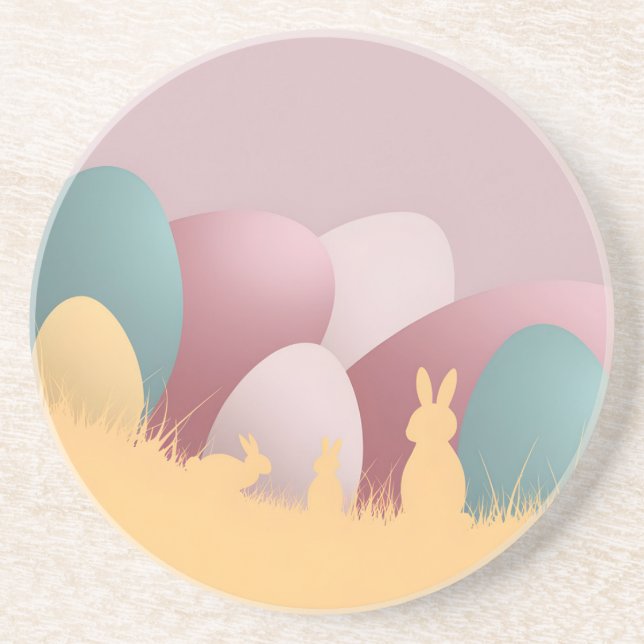 Posavasos Elegancia minimalista de Pascua (Frente)