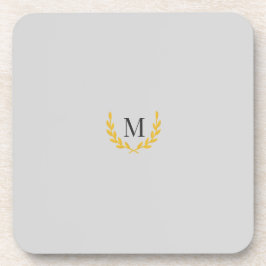 Posavasos Elegant Equestrian Gold Wreath Monogram Wedding