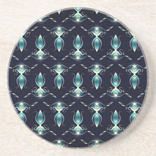 Posavasos Elegante aspecto de las joyas azules con luz brill