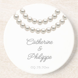 Posavasos Elegante Boda de la Perla