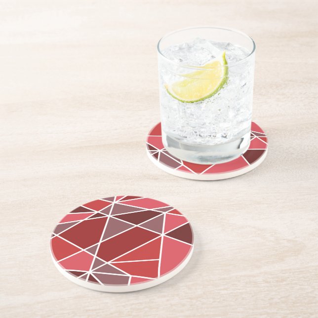 Posavasos Elegante Boda Geométrica (Lado)
