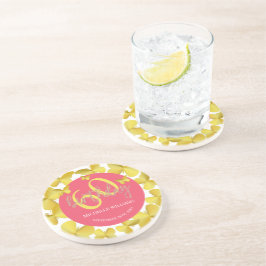 Posavasos Elegante caligrafía de mariposa dorada Purpurina