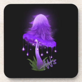 Posavasos Elegante Capa Inky Colgante Mushroom Purple