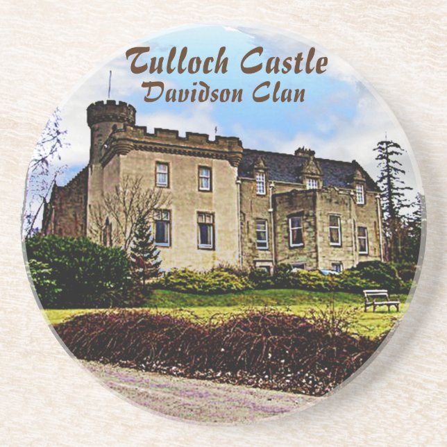 Posavasos Elegante Castillo de Tulloch - Clan de Scottish Da (Frente)