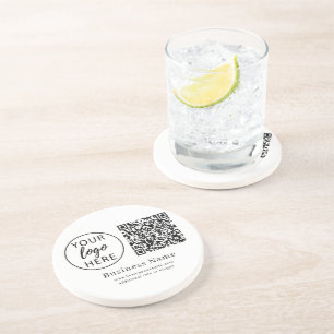 Posavasos Elegante Código QR de Empresa Personalizado Estilo